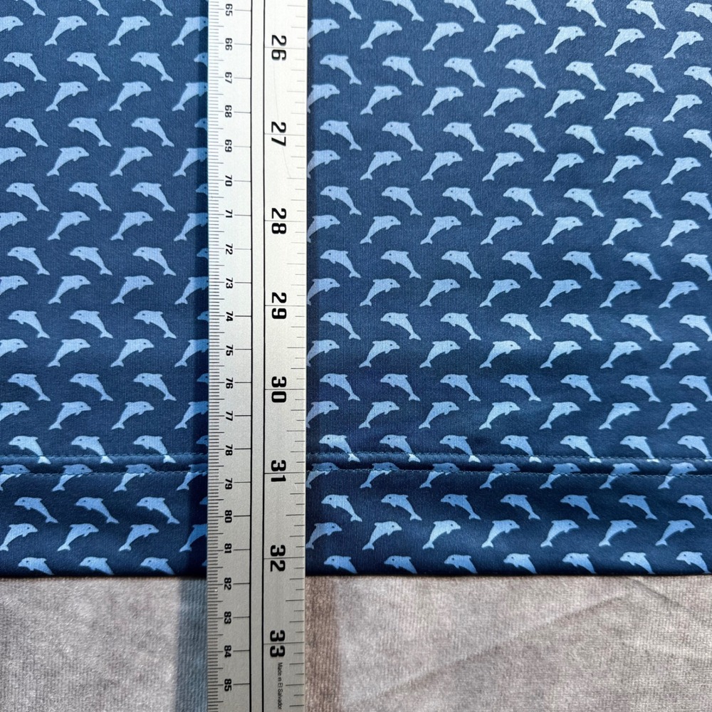 FootJoy Mens XL Blue Dolphin Print Golf Polo Shirt Tetherow Logo Performance - Picture 8 of 10